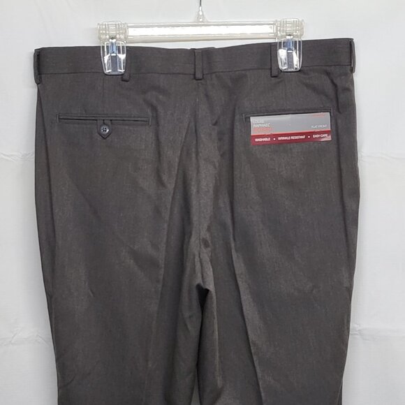 Louis Raphael Rosso Mens Dress Pants 38 X 29 Classic Wrinkle Free Easy Care Gray - Picture 8 of 15